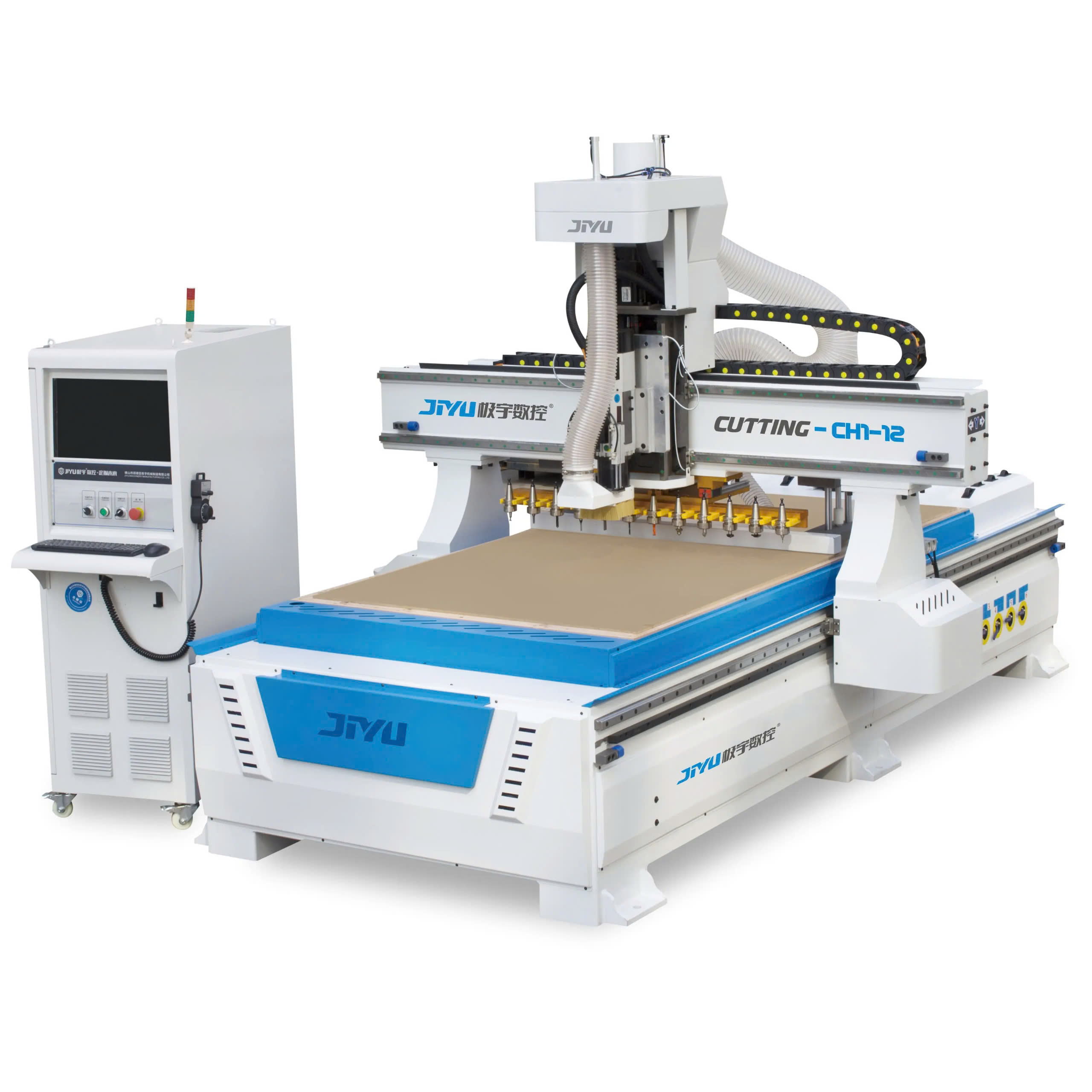 Máy CNC trung tâm tự động thay dao JIYU-CH12 (cấp và ra phôi tự động)